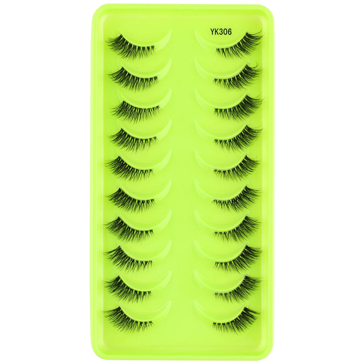 New Half Eyelashes 3/10Pairs Half Lashes Natural 3D Cat Eye Lashes Clear Stem False Eyelash Extension Makeup Faux Cils maquiagem Purest Peak